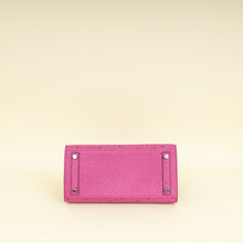 Hermes Rose Pourpre Sellier Ostrich Birkin 25 Bag