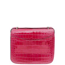 Hermes Rose Pourpre Shiny Alligator Constance 18 Bag