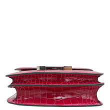 Hermes Rose Pourpre Shiny Alligator Constance 18 Bag