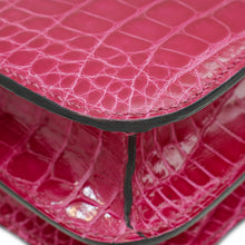 Hermes Rose Pourpre Shiny Alligator Constance 18 Bag