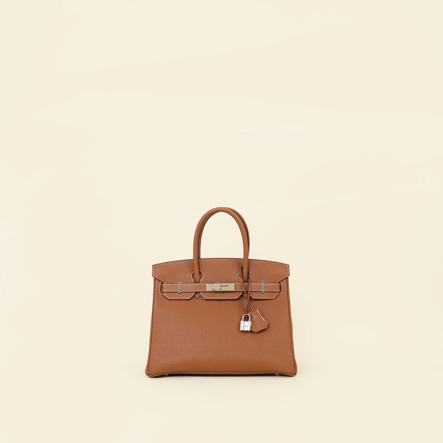 Hermes Gold Retourne Birkin 30 Bag
