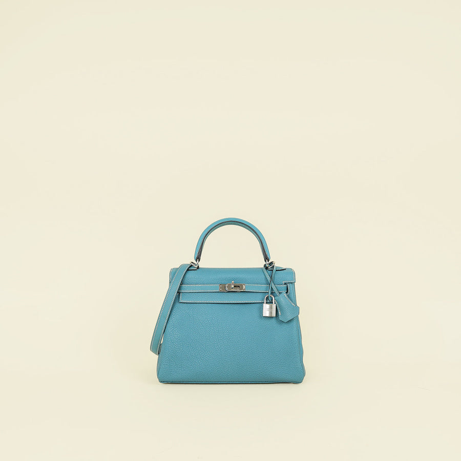 Hermes Blue Jean Retourne Kelly 25 Bag