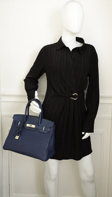 Hermes Bleu Saphir Birkin Touch 30 Bag