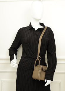 Hermes Etoupe Mini Lindy Bag