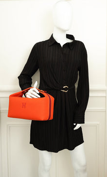 Hermes Orange Feu Bride-a-Brac Large Case