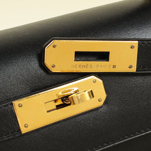 Hermes Noir Vintage Sellier Kelly 28 Bag