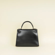 Hermes Noir Vintage Sellier Kelly 28 Bag