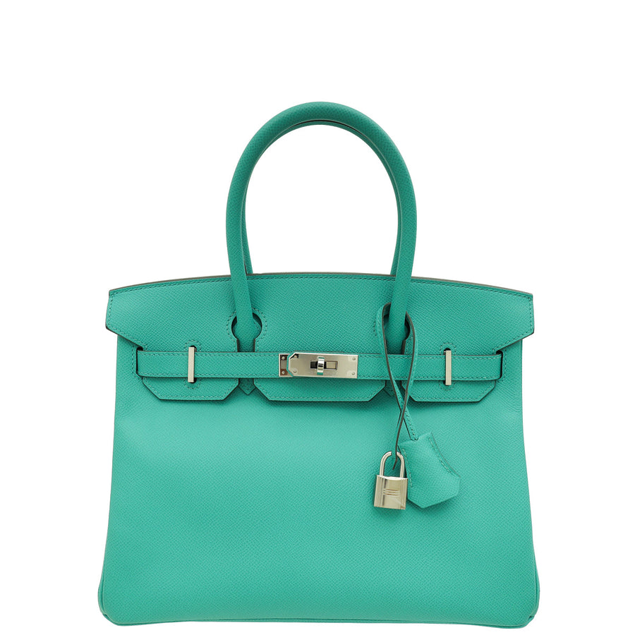 Hermes Vert Verone Birkin 30 Bag