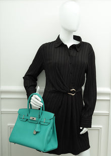 Hermes Vert Verone Birkin 30 Bag