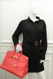 Hermes Rose Jaipur Birkin 35 Bag
