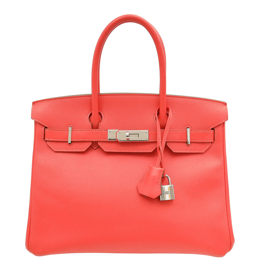 Hermes Rose Jaipur Retourne Birkin 30 Bag
