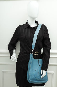Hermes Blue Jean Evelyne II PM Bag