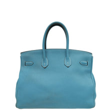 Hermes Blue Jean Retourne Birkin 35 Bag