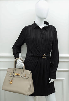 Hermes Gris Tourterelle Birkin 30 Bag