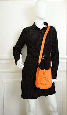 Hermes Orange Minium Evelyne 16 TPM Bag