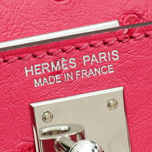 Hermes Rose Ostrich Tyrine Mini Kelly Bag