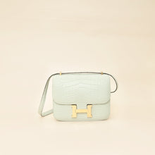Hermes Gris Neve Matte Alligator Constance III Mini 18 Mississippiensis Bag