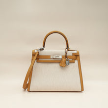 Hermes Bicolor Toile H Swift Kelly Sellier 28 Bag