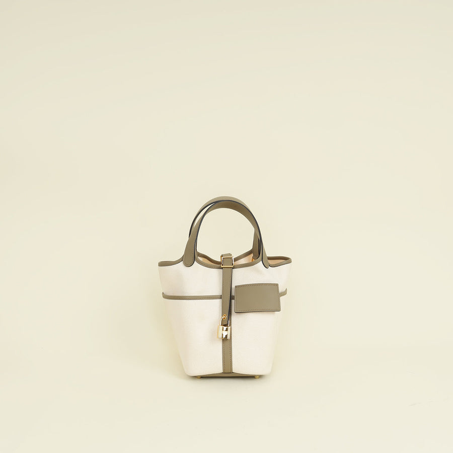 Hermes Bicolor Cargo Picotin Lock 18 Bag