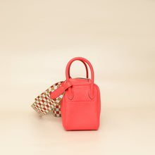 Hermes Rose Texas Lindy Mini Bag W/ Sangle Maxi Quadrille Strap