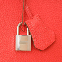 Hermes Rouge Pivoine Retourne Birkin 35 Bag
