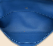 Hermes Bleu Izmir Kelly Cut Clutch