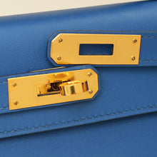 Hermes Bleu Izmir Kelly Cut Clutch