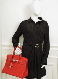 Hermes Vermillion Birkin 30 Bag