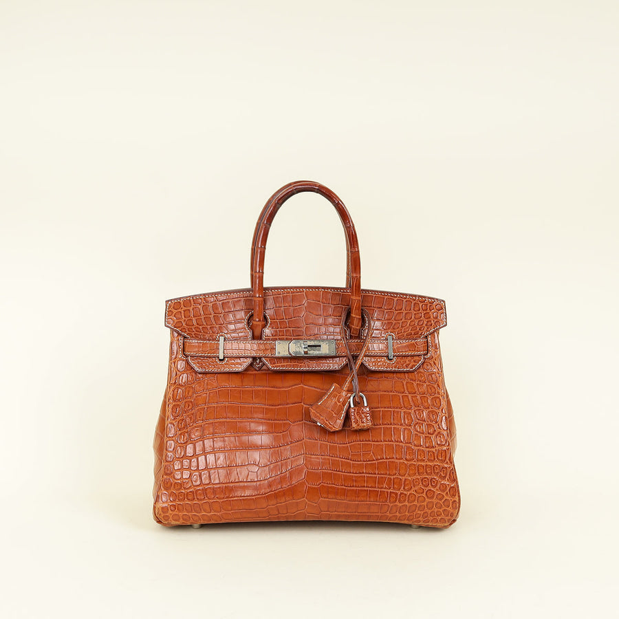 Hermes Fauve Niloticus Crocodile Birkin 30 Bag