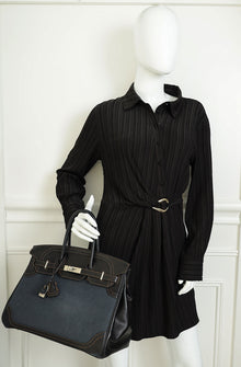 Hermes Noir Ghillies Birkin 35 Bag