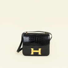 Hermes Noir Verso Shiny Alligator Constance 24 Bag