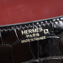 Hermes Noir Verso Shiny Alligator Constance 24 Bag