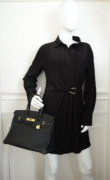 Hermes Noir Birkin 30 Bag