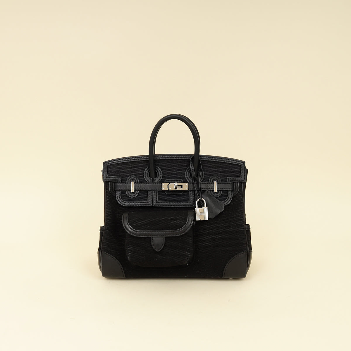 Hermes Noir Cargo Birkin 25 Bag