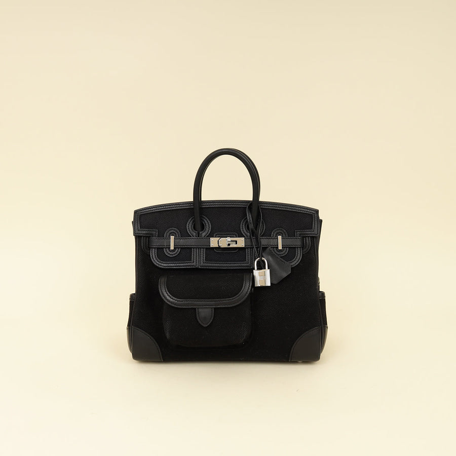 Hermes Noir Cargo Birkin 25 Bag