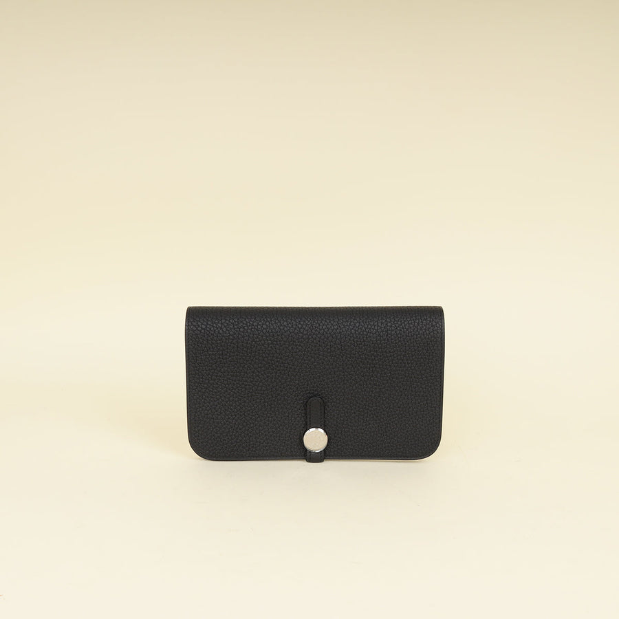 Hermes Noir Dogon Duo Wallet
