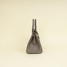 Hermes Gris Agate Ostrich Verso Birkin 30 Bag
