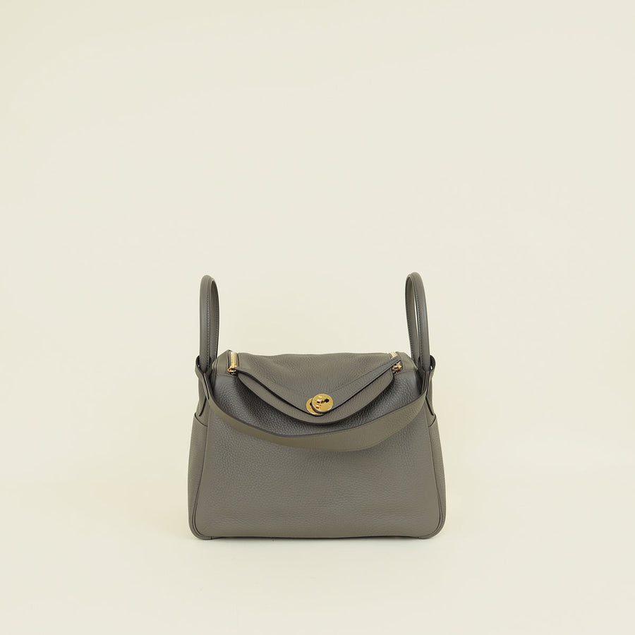 Hermes Gris Etain Lindy 30 Bag
