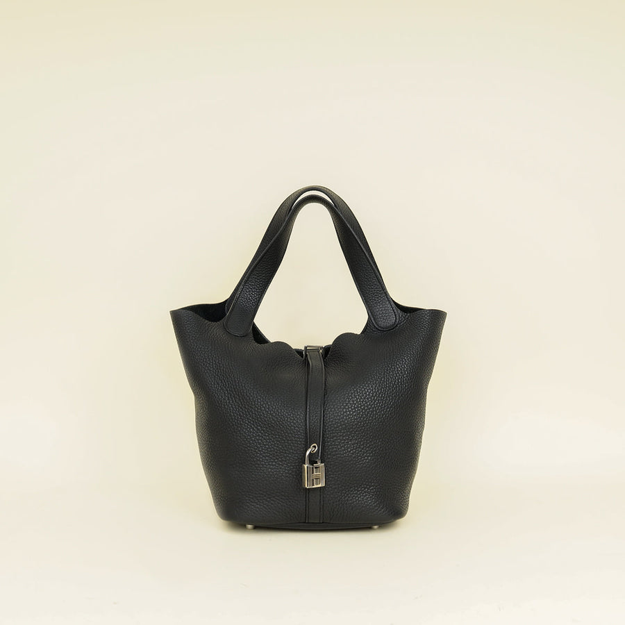 Hermes Noir Picotin Lock 22 Bag
