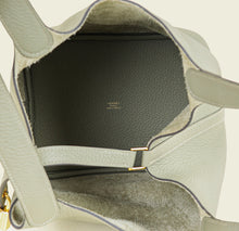 Hermes Gris Neve Picotin Lock 22 Bag