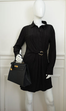 Hermes Noir Sellier Kelly 28 Bag