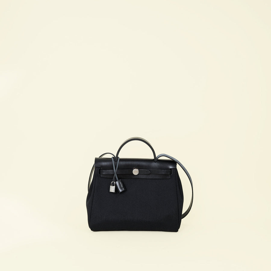 Hermes Noir Herbag Zip 31 PM Retourne Bag