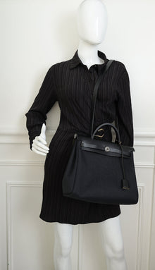Hermes Noir Herbag Zip 31 PM Retourne Bag
