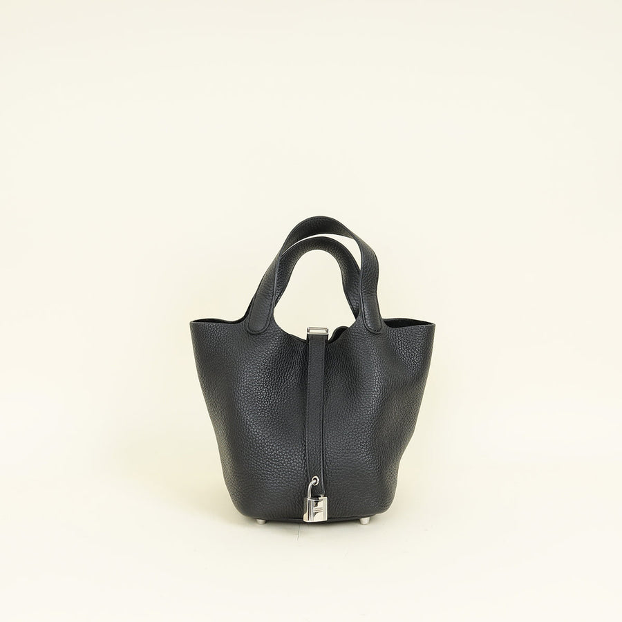 Hermes Noir Picotin Lock 18 Bag
