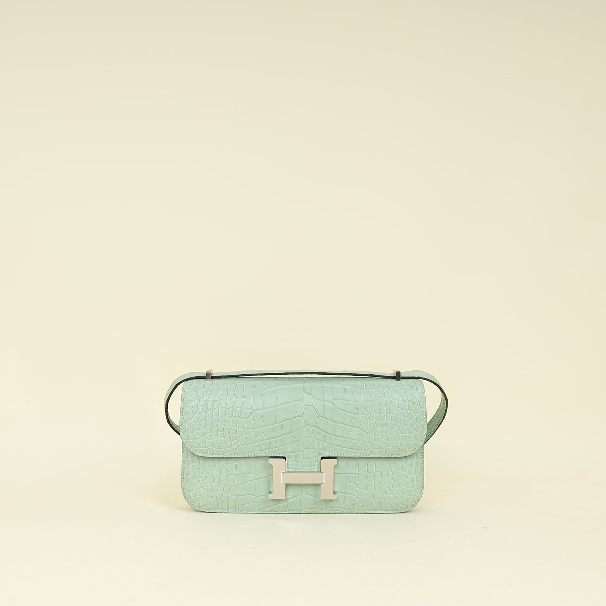 Hermes Vert D'ea Constance Elan Matte Mississippiensis Alligator Bag