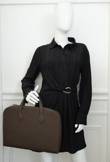 Hermes Chocolate Victoria Light Briefcase