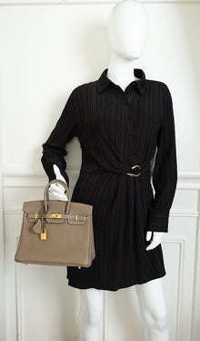 Hermes Etoupe Birkin 25 Bag