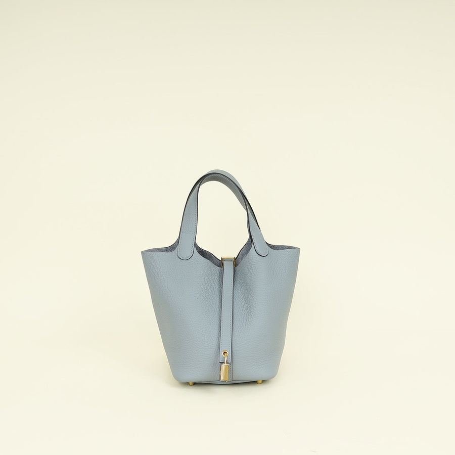 Hermes Gris Pantin Picotin Lock 18 Bag