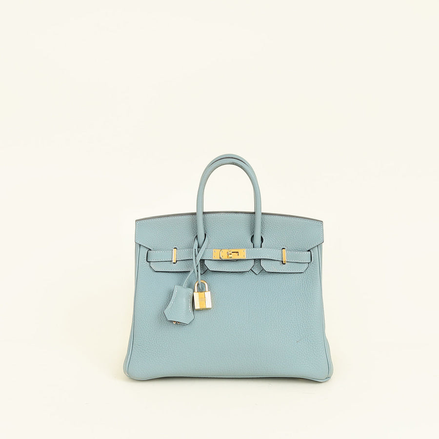 Hermes Bleu Ciel Birkin 25 Bag