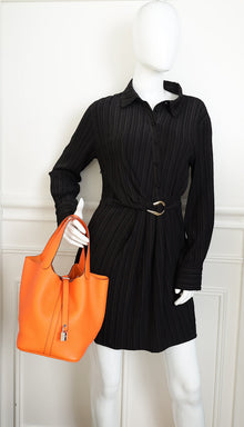 Hermes Orange Minuim Picotin Lock 22 Bag
